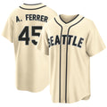 Seattle #45 A. Ferrer Player Baseball Short Sleeve Cream Jersey José For Men Women Youth Gift