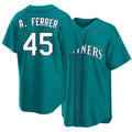 Seattle #45 A. Ferrer Player Baseball Short Sleeve Teal Jersey José For Men Women Youth Gift