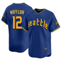 Seattle #12 Naylor Player Baseball Short Sleeve Royal Jersey Josh For Men Women Youth Gift