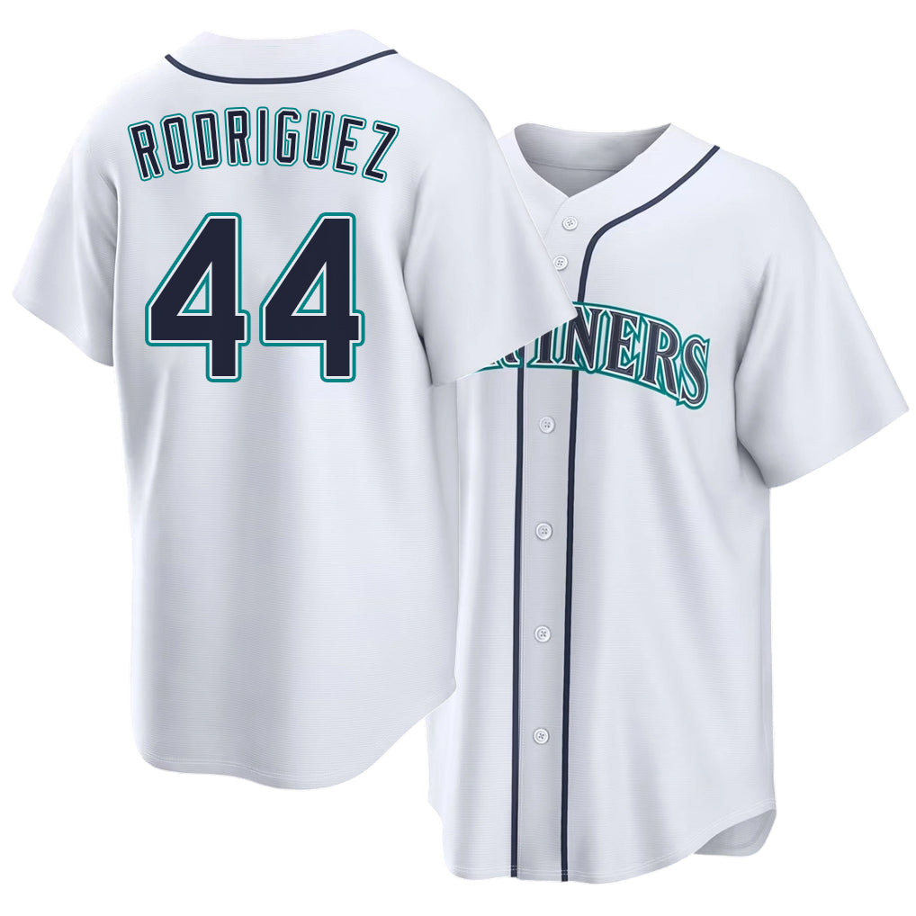 Seattle #44 Rodríguez Player Baseball Short Sleeve White Jersey Julio For Men Women Youth Gift