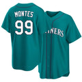 Seattle #99 Montes Player Baseball Short Sleeve Teal Jersey Lazaro For Men Women Youth Gift