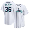 Seattle #36 Gilbert Player Baseball Short Sleeve White Jersey Logan For Men Women Youth Gift