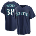 Seattle #38 Rucker Player Baseball Short Sleeve Navy Jersey Michael For Men Women Youth Gift