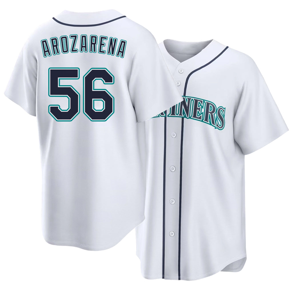 Seattle #56 Arozarena Player Baseball Short Sleeve White Jersey Randy For Men Women Youth Gift