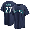 Seattle #27 Ward Player Baseball Short Sleeve Navy Jersey Taylor For Men Women Youth Gift
