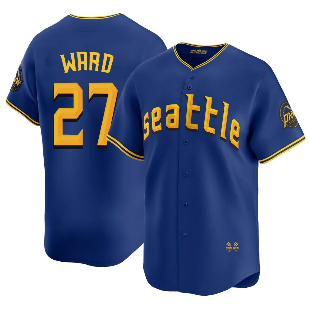 Seattle #27 Ward Player Baseball Short Sleeve Royal Jersey Taylor For Men Women Youth Gift
