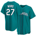 Seattle #27 Ward Player Baseball Short Sleeve Teal Jersey Taylor For Men Women Youth Gift