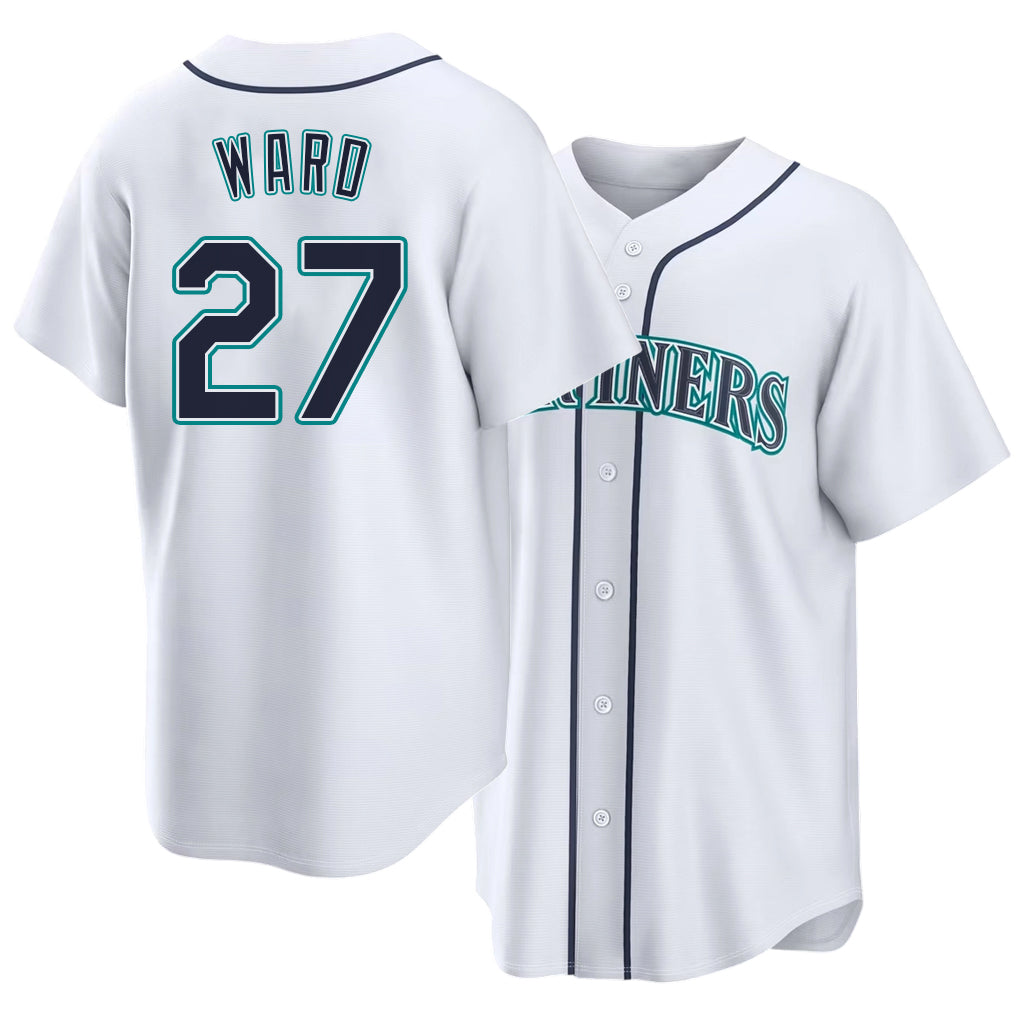 Seattle #27 Ward Player Baseball Short Sleeve White Jersey Taylor For Men Women Youth Gift
