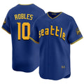Seattle #10 Robles Player Baseball Short Sleeve Royal Jersey Victor For Men Women Youth Gift