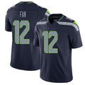 Seattle #12 Fan Player Football V Neck Short Sleeve Navy Jersey 12th For Men Youth Women Gift