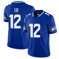 Seattle #12 Fan Player Football V Neck Short Sleeve Royal Jersey 12th For Men Youth Women Gift