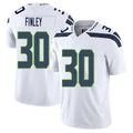 Seattle #30 Finley Player Football V Neck Short Sleeve White Jersey AJ For Men Youth Women Gift