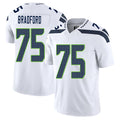 Seattle #75 Bradford Player Football V Neck Short Sleeve White Jersey Anthony For Men Youth Women Gift