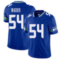Seattle #54 Wagner Player Football V Neck Short Sleeve Royal Jersey Bobby For Men Youth Women Gift