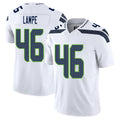 Seattle #46 Lampe Player Football V Neck Short Sleeve White Jersey Brock For Men Youth Women Gift