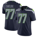 Seattle #77 Cabeldue Player Football V Neck Short Sleeve Navy Jersey Bryce For Men Youth Women Gift