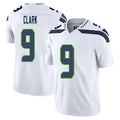 Seattle #9 Clark Player Football V Neck Short Sleeve White Jersey Bud For Men Youth Women Gift