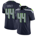 Seattle #44 Surratt Player Football V Neck Short Sleeve Navy Jersey Chazz For Men Youth Women Gift