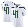 Seattle #41 Stoll Player Football V Neck Short Sleeve White Jersey Chris For Men Youth Women Gift