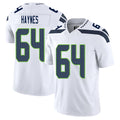 Seattle #64 Haynes Player Football V Neck Short Sleeve White Jersey Christian For Men Youth Women Gift