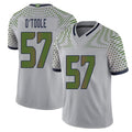 Seattle #57 O'Toole Player Football V Neck Short Sleeve Gray Jersey Connor For Men Youth Women Gift