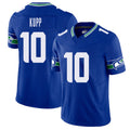 Seattle #10 Kupp Player Football V Neck Short Sleeve Royal Jersey Cooper For Men Youth Women Gift