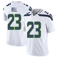 Seattle #23 Bell Player Football V Neck Short Sleeve White Jersey D'Anthony For Men Youth Women Gift