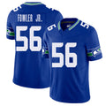 Seattle #56 Fowler Jr. Player Football V Neck Short Sleeve Royal Jersey Dante For Men Youth Women Gift