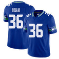 Seattle #36 Holani Player Football V Neck Short Sleeve Royal Jersey George For Men Youth Women Gift