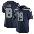 Seattle #19 Bobo Player Football V Neck Short Sleeve Navy Jersey Jake For Men Youth Women Gift
