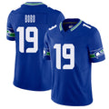 Seattle #19 Bobo Player Football V Neck Short Sleeve Royal Jersey Jake For Men Youth Women Gift