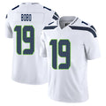 Seattle #19 Bobo Player Football V Neck Short Sleeve White Jersey Jake For Men Youth Women Gift