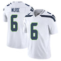Seattle #6 Milroe Player Football V Neck Short Sleeve White Jersey Jalen For Men Youth Women Gift