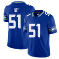 Seattle #51 Ivey Player Football V Neck Short Sleeve Royal Jersey Jared For Men Youth Women Gift