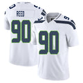 Seattle #90 Reed Player Football V Neck Short Sleeve White Jersey Jarran For Men Youth Women Gift