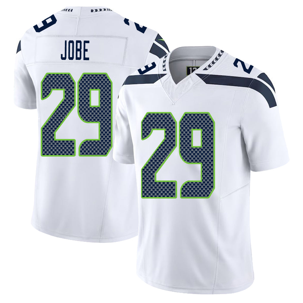 Seattle #29 Jobe Player Football V Neck Short Sleeve White Jersey Josh For Men Youth Women Gift