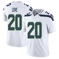 Seattle #20 Love Player Football V Neck Short Sleeve White Jersey Julian For Men Youth Women Gift