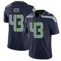 Seattle #43 Hook Player Football V Neck Short Sleeve Navy Jersey Maxen For Men Youth Women Gift
