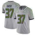 Seattle #37 Dansby Player Football V Neck Short Sleeve Gray Jersey Michael For Men Youth Women Gift
