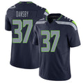 Seattle #37 Dansby Player Football V Neck Short Sleeve Navy Jersey Michael For Men Youth Women Gift