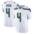 Seattle #4 Dickson Player Football V Neck Short Sleeve White Jersey Michael For Men Youth Women Gift