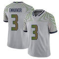 Seattle #3 Emmanwori Player Football V Neck Short Sleeve Gray Jersey Nick For Men Youth Women Gift