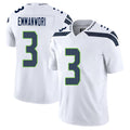 Seattle #3 Emmanwori Player Football V Neck Short Sleeve White Jersey Nick For Men Youth Women Gift