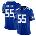 Seattle #55 Oluwatimi Player Football V Neck Short Sleeve Royal Jersey Olu For Men Youth Women Gift
