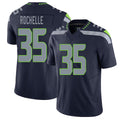 Seattle #35 Rochelle Player Football V Neck Short Sleeve Navy Jersey Rashad For Men Youth Women Gift