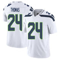 Seattle #24 Thomas Player Football V Neck Short Sleeve White Jersey Rodney For Men Youth Women Gift