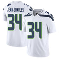 Seattle #34 Jean-Charles Player Football V Neck Short Sleeve White Jersey Shemar For Men Youth Women Gift