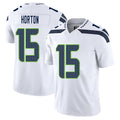 Seattle #15 Horton Player Football V Neck Short Sleeve White Jersey Tory For Men Youth Women Gift