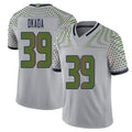 Seattle #39 Okada Player Football V Neck Short Sleeve Gray Jersey Ty For Men Youth Women Gift