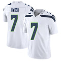 Seattle #7 Nwosu Player Football V Neck Short Sleeve White Jersey Uchenna For Men Youth Women Gift